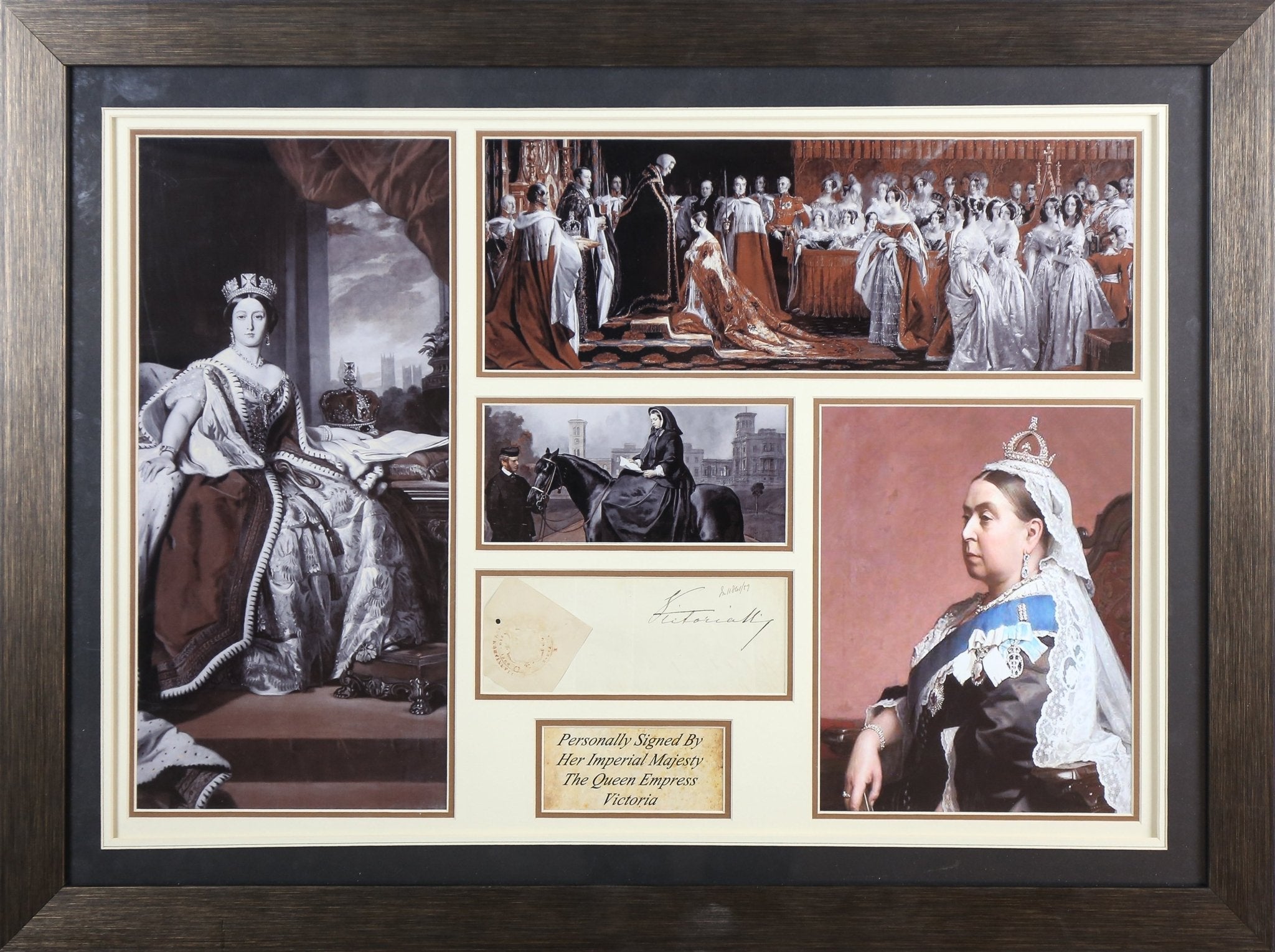 Queen Victoria Signed Historical Document Framed - Memorabilia Framers Shop